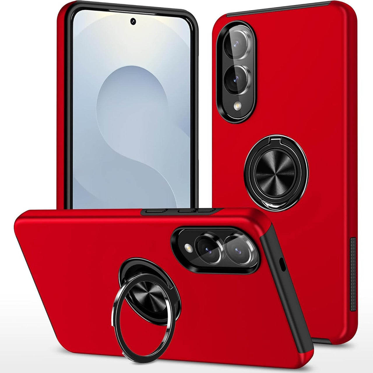 Hybrid Magnetic Invisible Ring Case for Samsung Galaxy S25 Edge Hybrid Magnetic Invisible Ring Case for Samsung Galaxy S25 Edge